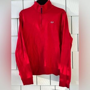 Vineyard Vines youth 1/4 zip pullover. Size L (16) Red